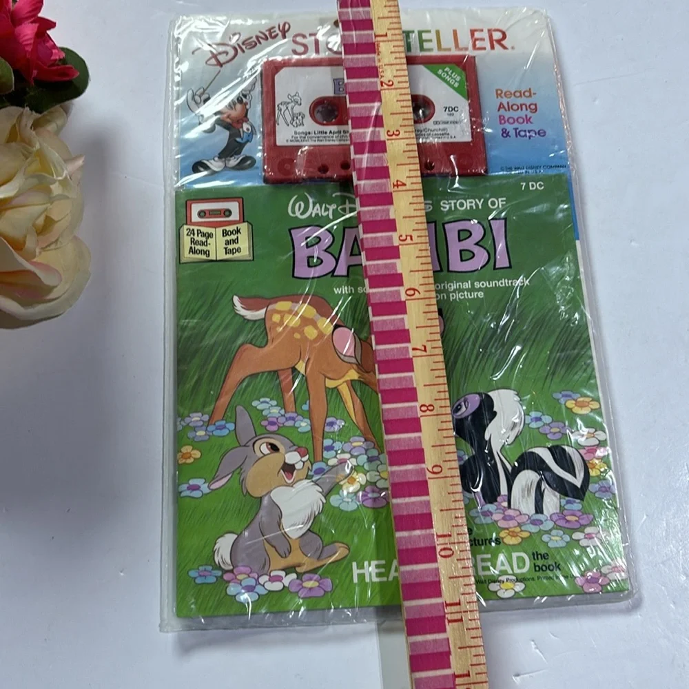 Walt Disney Bambi Storyteller Cassette and Book Read Along 1977 Vintage